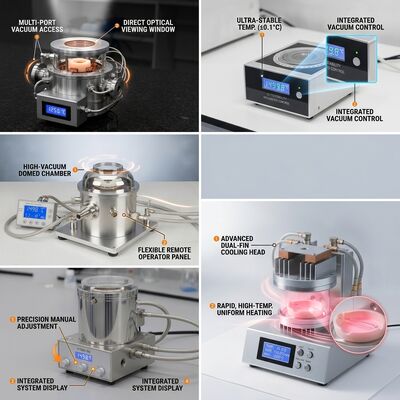 Ultra-High Temperature Microscope Heating Stage 1200°C Range ±0.1°C Stability 50°C/min Rate Ceramic Holder Metallography