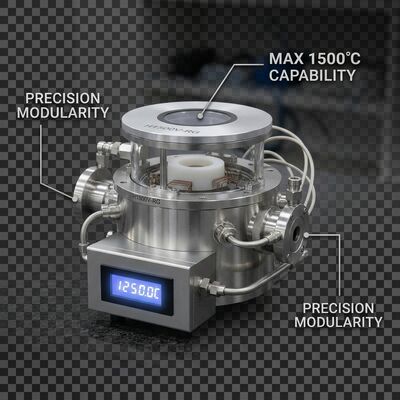 Ultra-High Temperature Microscope Heating Stage 1200°C Range ±0.1°C Stability 50°C/min Rate Ceramic Holder Metallography