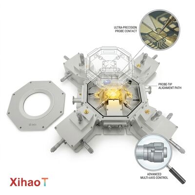 High Temperature Probe Station 600°C ±0.1°C Stability Vacuum Chamber Triaxial BNC Manual Micrometer Probe Positioning