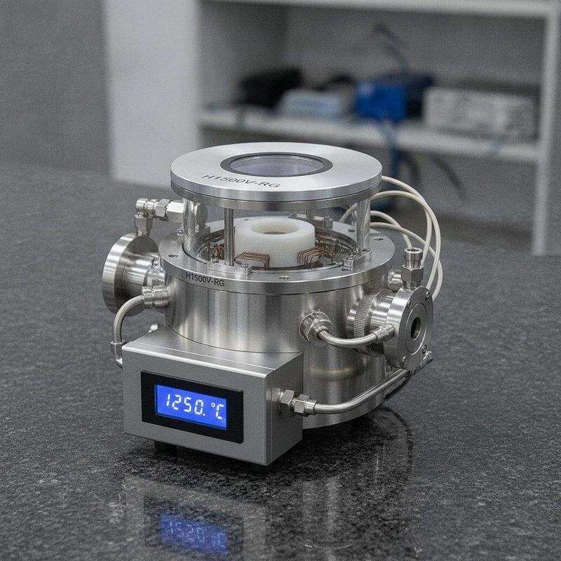 H1500V-RG 1500°C Ultra-High Temperature Microscope Heating Stage Vacuum Chamber Ceramic Holder for Raman Spectroscopy