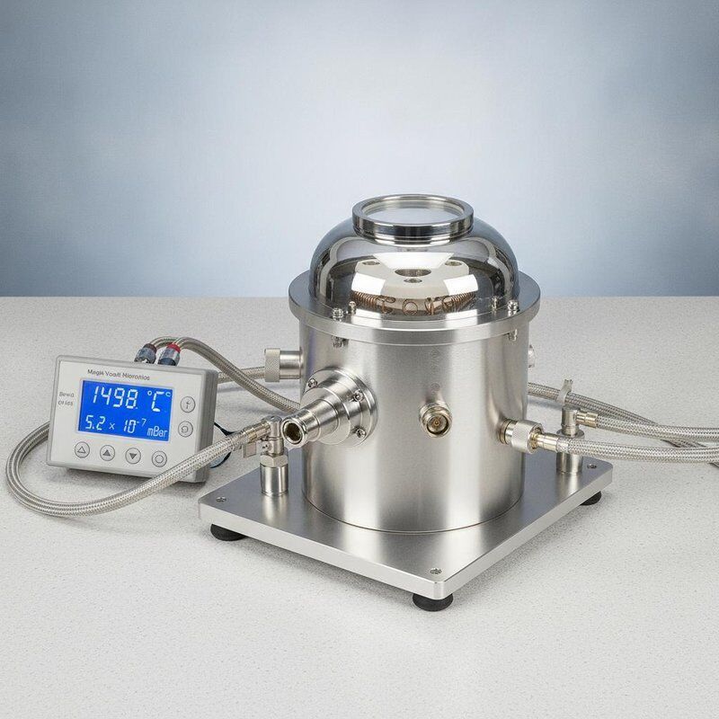 H1500V-RG High Vacuum Microscope Heating Stage 1500°C Oxidation-Free Chamber Ceramic Holder for Metal Analysis